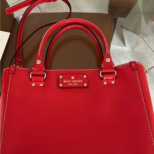Kate Spade NEW  Vibrant pink/red crossbody or handbag. Stunning